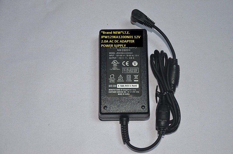 *Brand NEW*JPW129KA1200N01 I.T.E. 12V 2.0A AC DC ADAPTER POWER SUPPLY